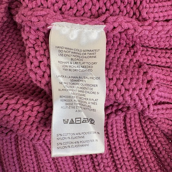 ANTHROPOLOGIE MAEVE The Pippa Pullover Sweater Size M Mauve Chunky Knit - Picture 5 of 8